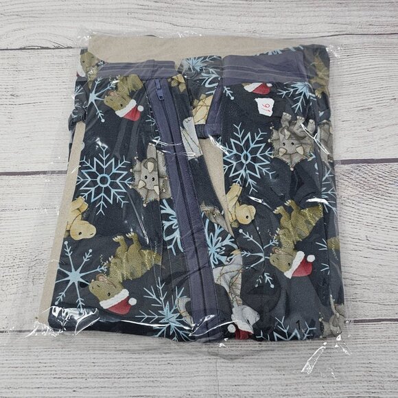 NEW!!! William & Ryan‎ Baby Boy Bamboo Christmas Dinos Zippy Size 0-3m - Picture 2 of 3